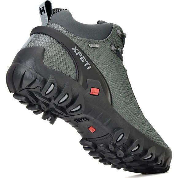 〽️Men\'s Grey Xpety Terra Mid Waterproof Rubber Sole Hiking Boots main image 5